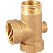 Переходник  латунный с 4 подключениями (1''M, 1''F, 1/4''F, 1''F)